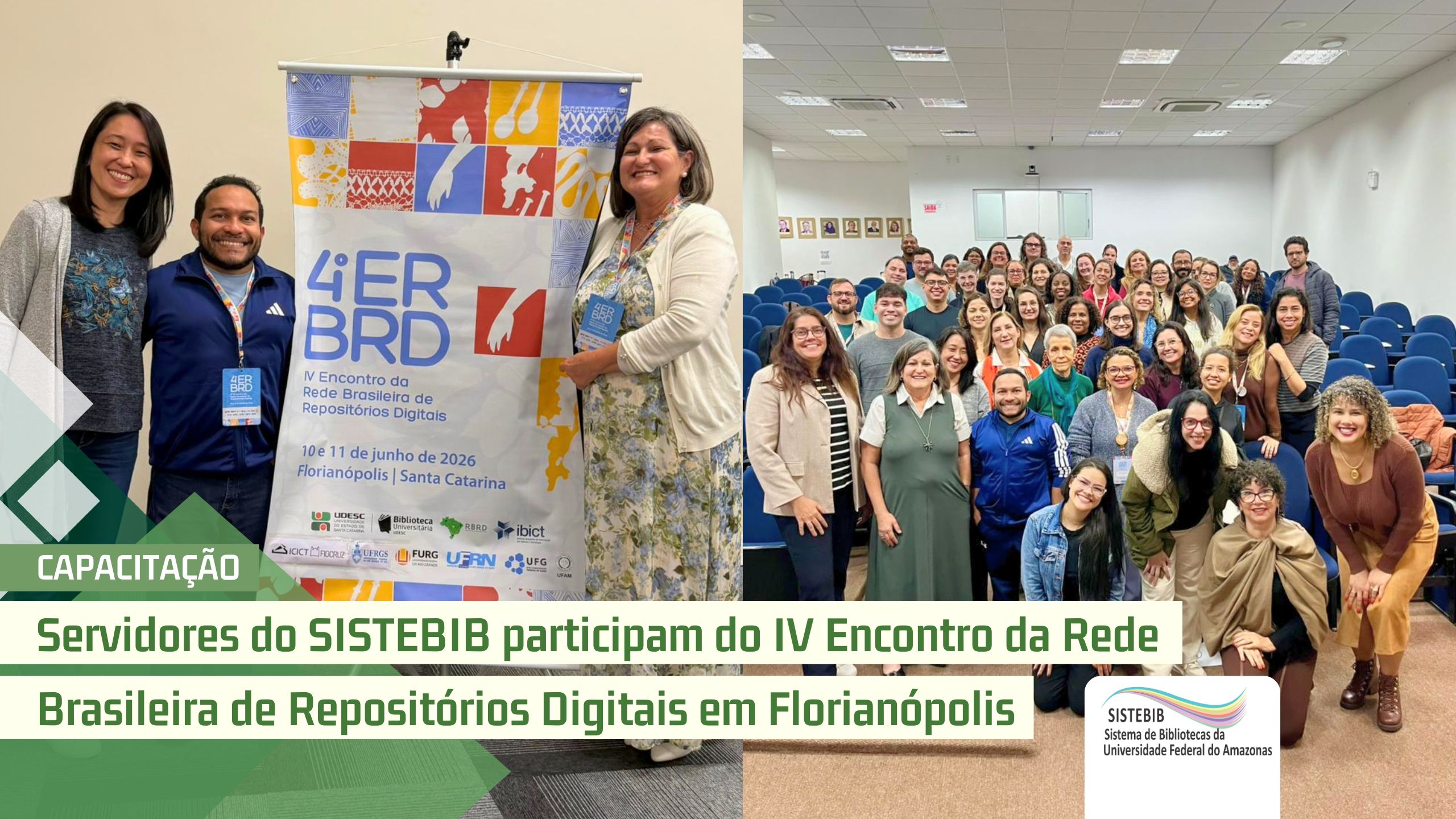 Servidores do SISTEBIB participam do IV Encontro da Rede Brasileira de Repositórios Digitais em Florianópolis