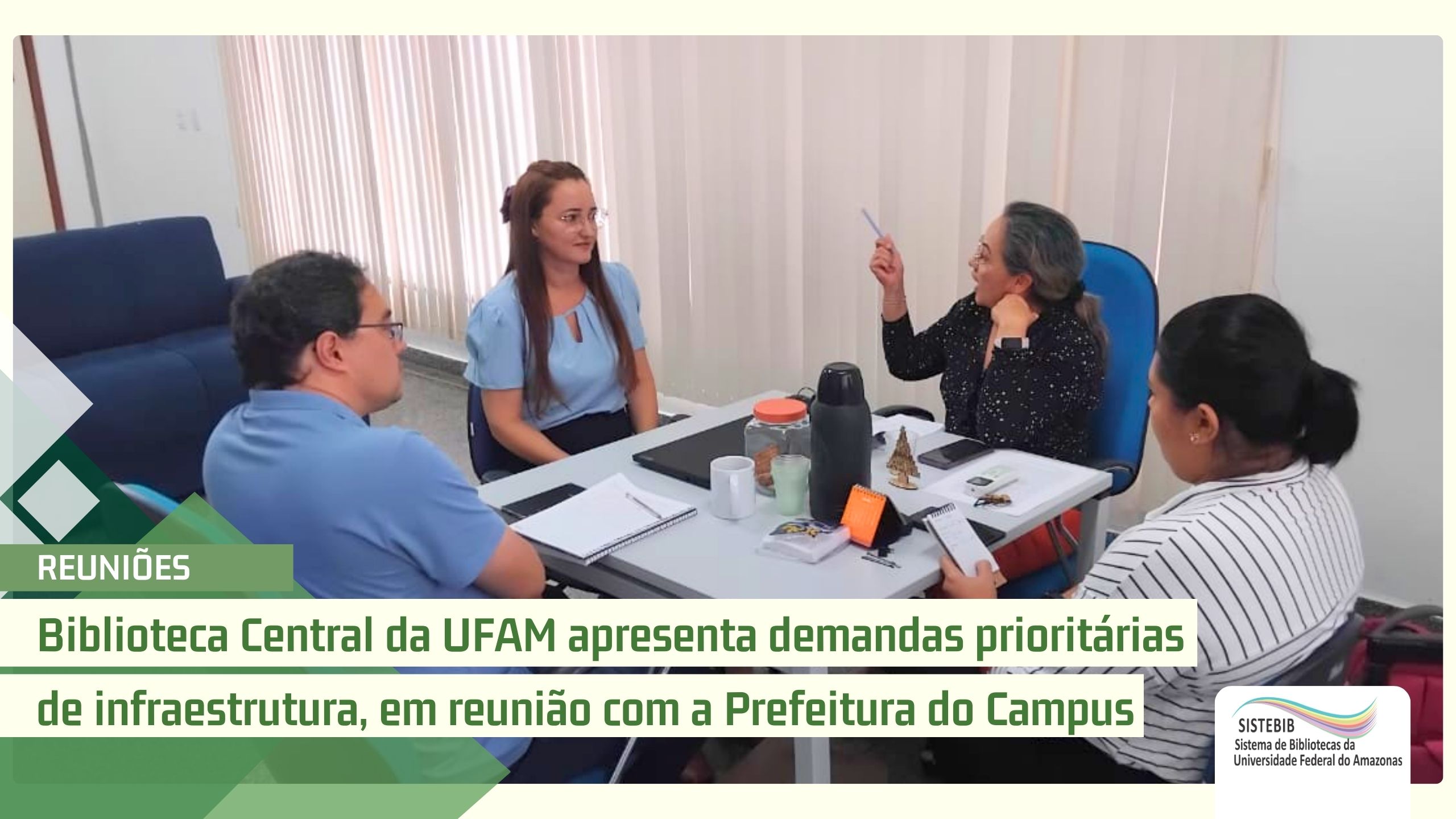 Biblioteca Central da UFAM apresenta demandas prioritárias de infraestrutura em reunião com a Prefeitura do Campus